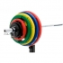 Muscle Power Olympische halterschijf 25 kg, met handgrepen rubber overtrokken Ø 50 mm rood  MP800